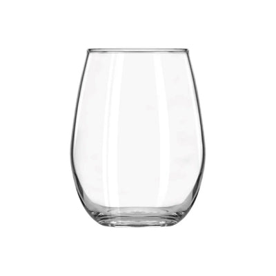 Etched Stemless Wine Glass