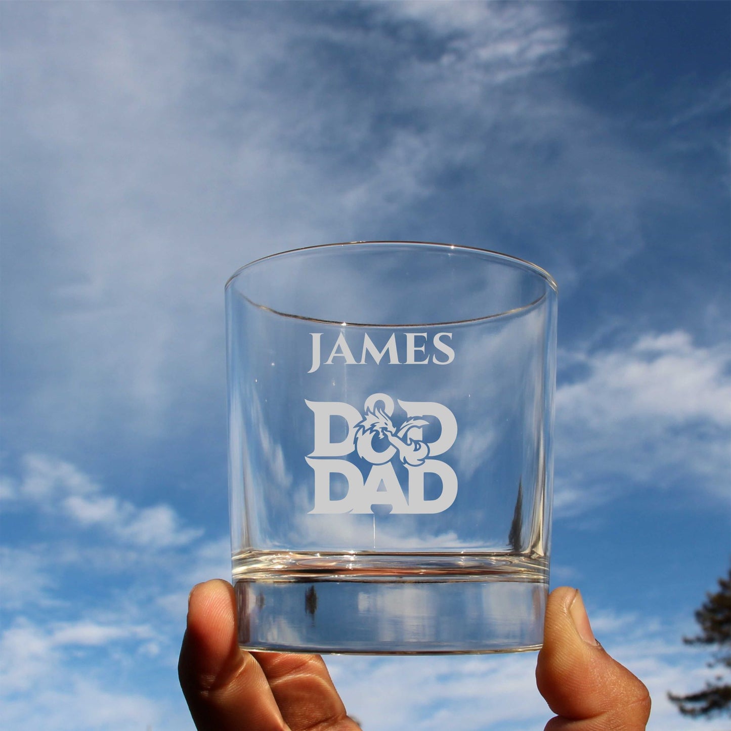 Custom D20 Whisky glass gift