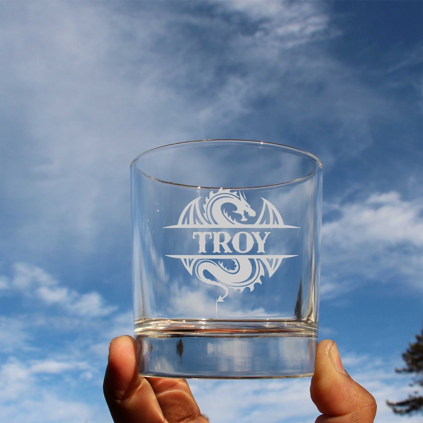 Custom D20 Whisky glass gift