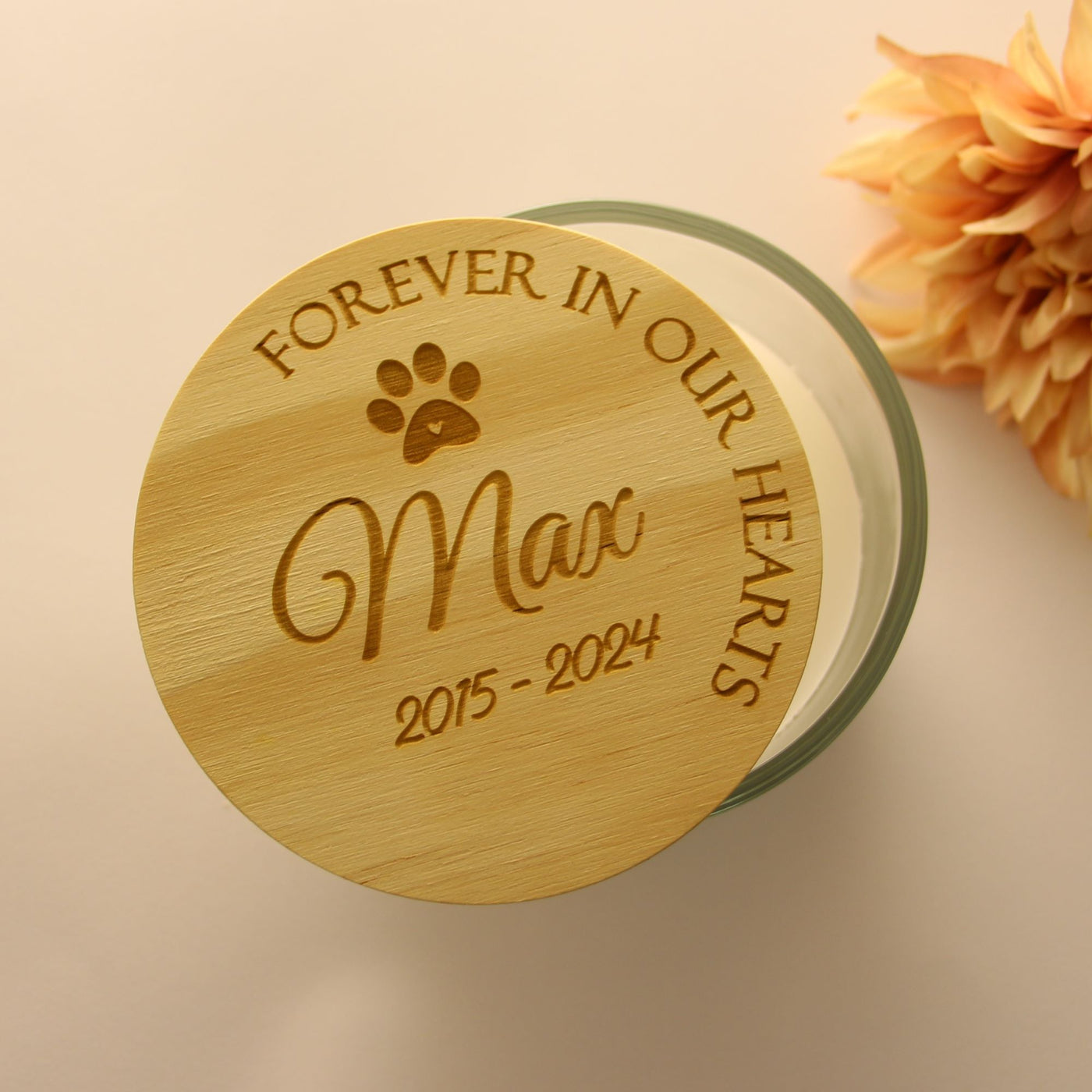 Personalised Engraved Memorial Candle - Large