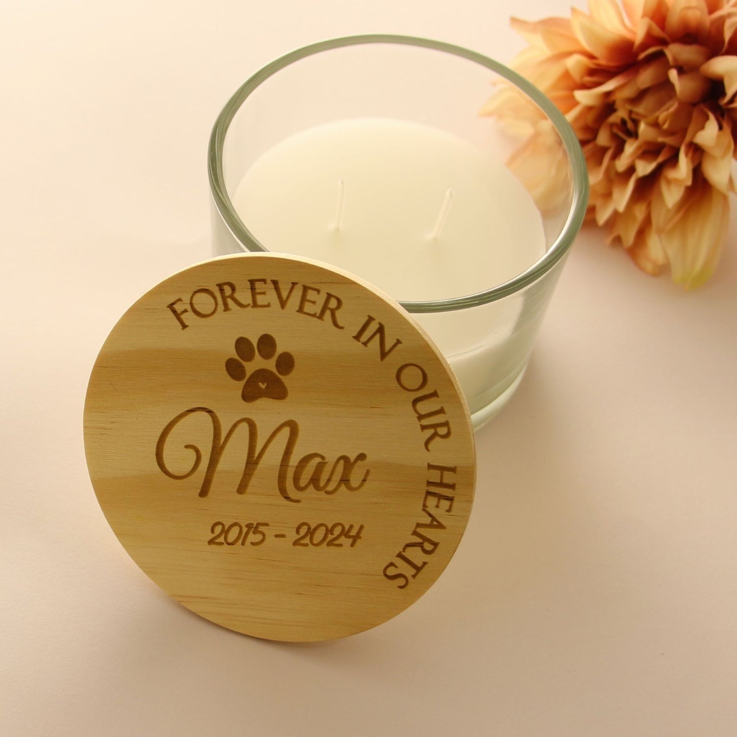 Personalised Engraved Memorial Candle - Large