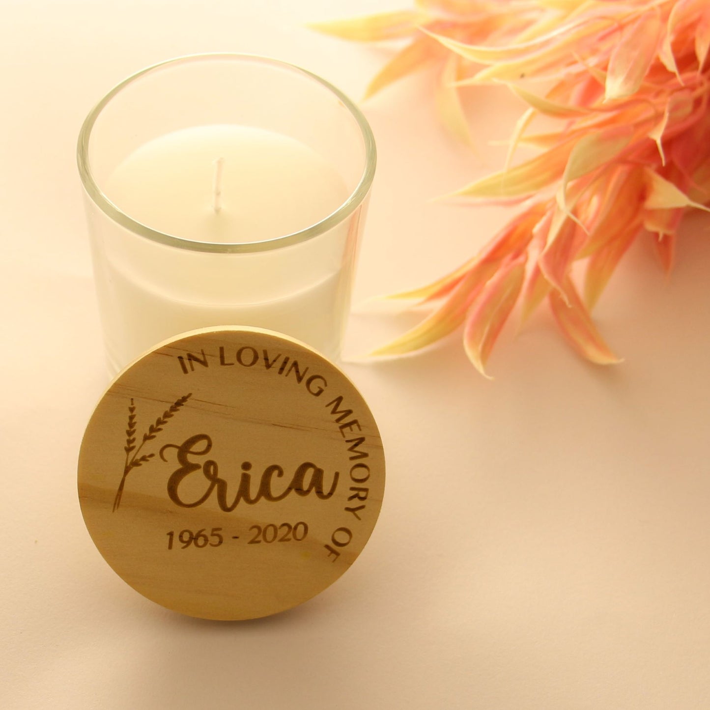 Personalised Engraved Memorial Candle