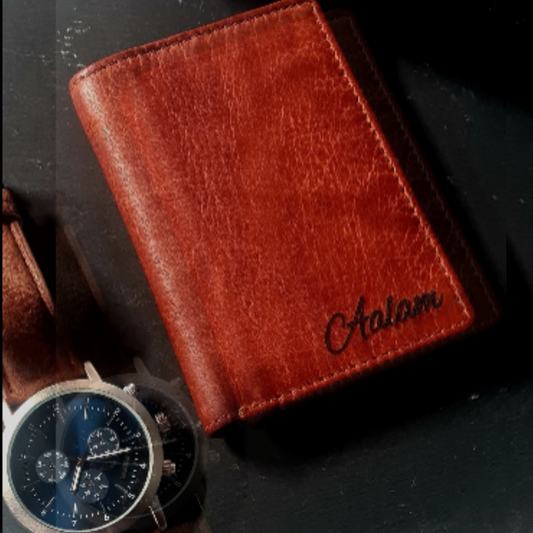 Personalised Slim Leather Wallet - Unisex