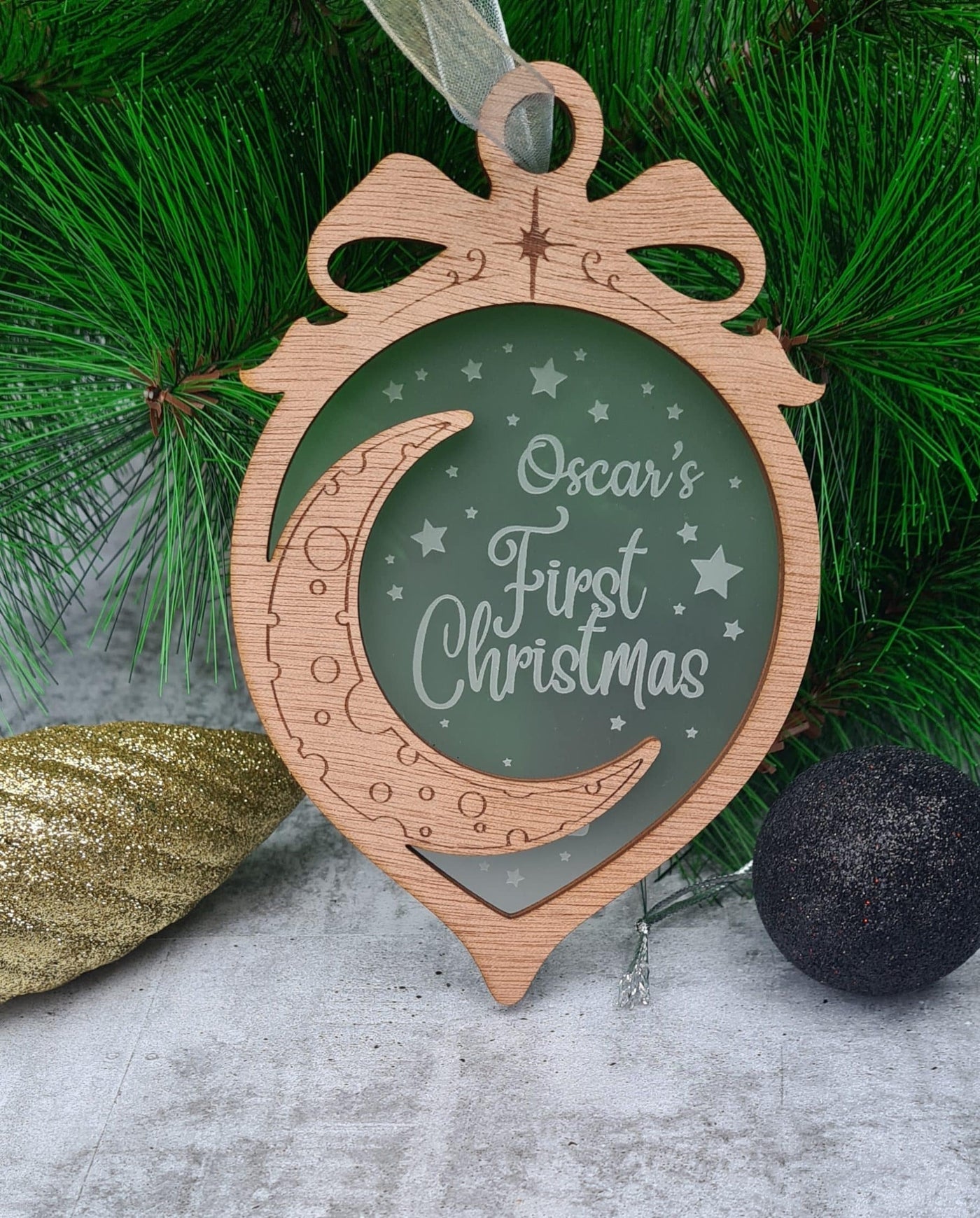 Personalised Baby's First Christmas Decoration