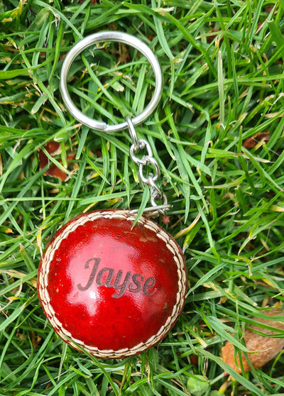 Personalised Cricket Ball Keyring