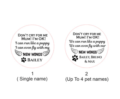 Pet Loss Personalised Keyring