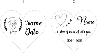 Personalised engraved garden memorial for pets - Small - Etch Cetera 