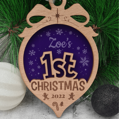 Personalised Baby's First Christmas Decoration