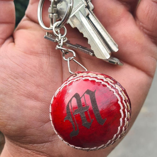 Personalised Cricket Ball Keyring