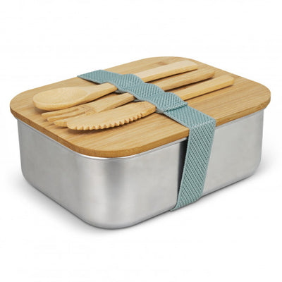 Personalised Lunch Box With Cutlery- Stainless Steel